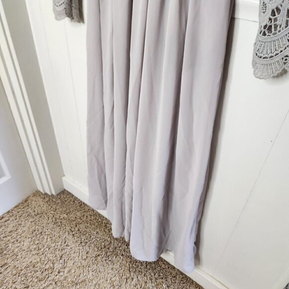 LULUS Awaken My Love Crochet Lace Chiffon Maxi Dress - Grey - Picture 8 of 8
